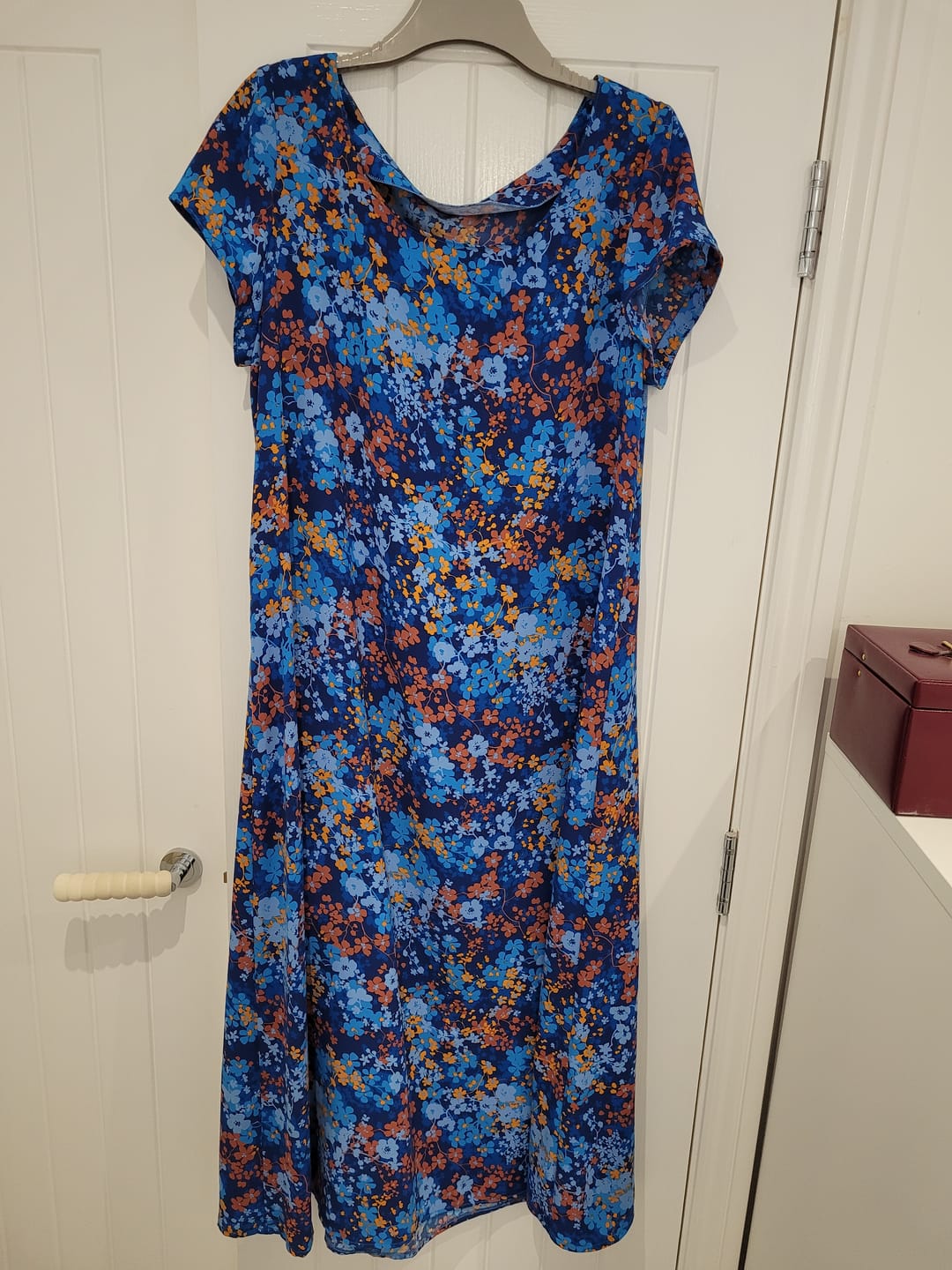 Customer photo review of Blossoming Flowers Polyester Crepe Fabric