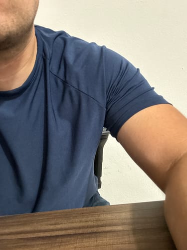 Customer photo review of Training Sport Tee - Navy Blue