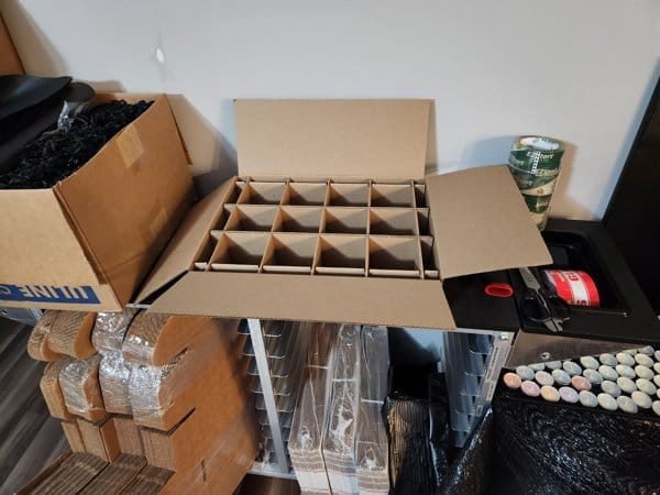 Customer photo review of 16 oz Straight Sided Glass Squat Jar 12-Pack Shipping Box™
