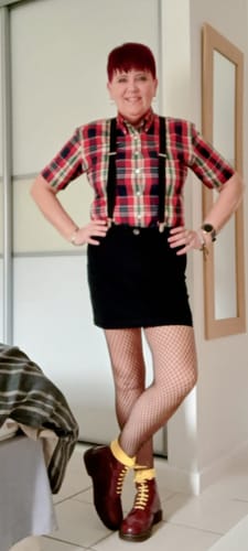 Denise W. review of Ladies Red check shirt - LSS 66 image 1 out of 1