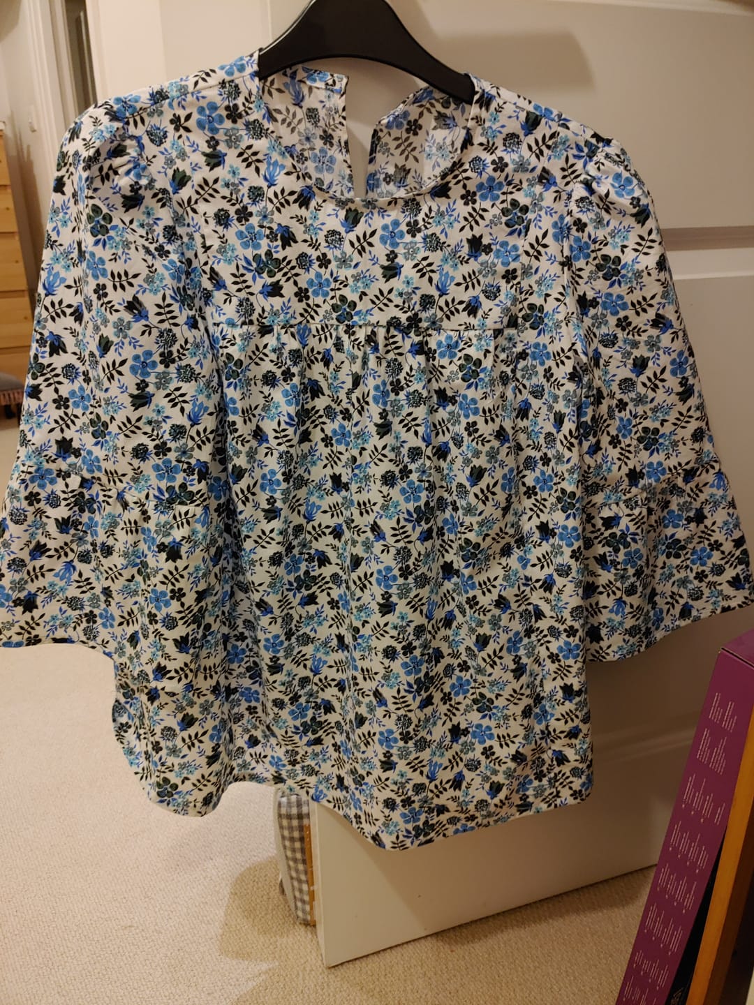 Customer photo review of Delicate Flowers and Leaves Cotton Poplin Fabric