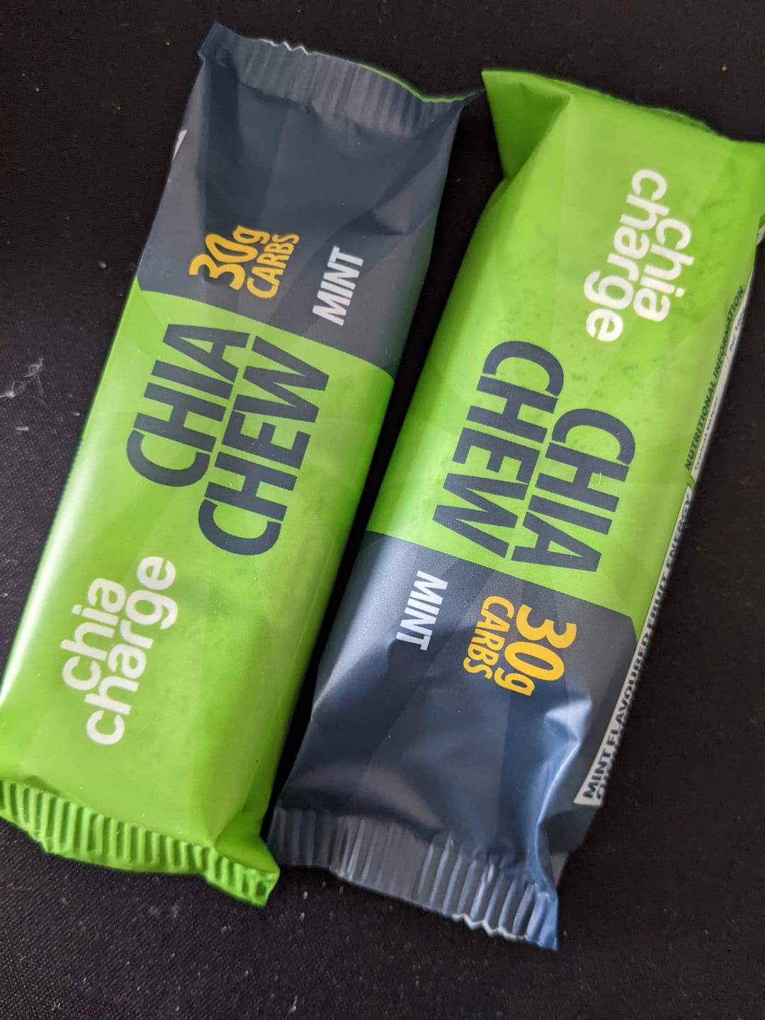 Customer photo review of Promo Single Pack Mint  Chia Chews - High Energy Chews, Gel and Drink Alternative