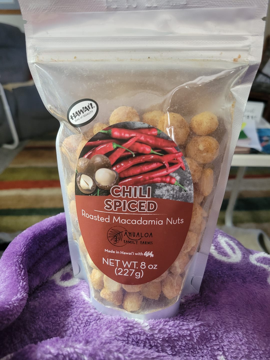 Customer photo review of Chili Spiced Macadamia Nuts