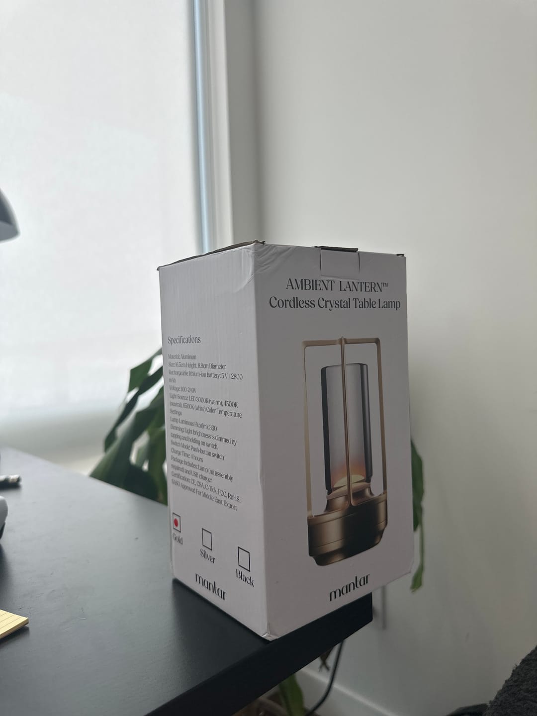 Customer photo review of Ambient Lantern™ Cordless Crystal Table Lamp