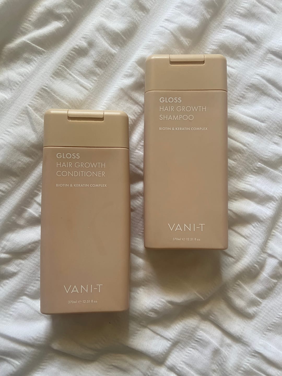 Customer photo review of Gloss Hair Growth Shampoo & Conditioner Duo