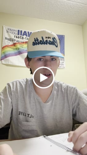 Customer video review of Glory Days Apparel - Cursive Charlotte Hat (black & blue)