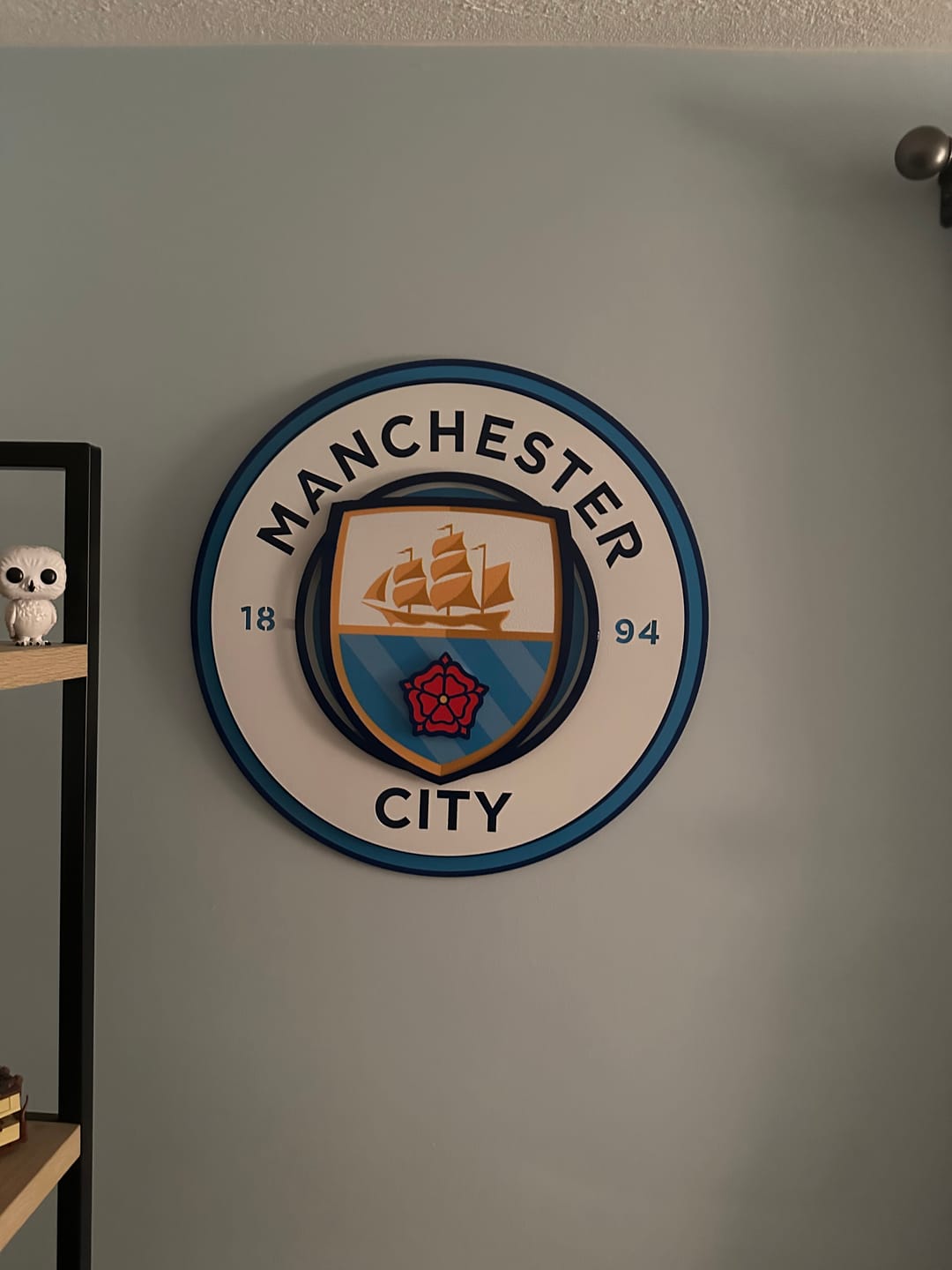 Customer photo review of Manchester "MAN CITY" 3D Vintage Metal Wall Art