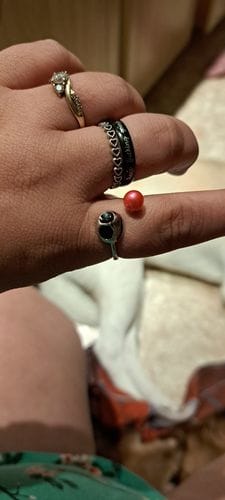 Customer photo review of DIY Mount Adjustable Ring - 925 Sterling Silver Jack Skellington