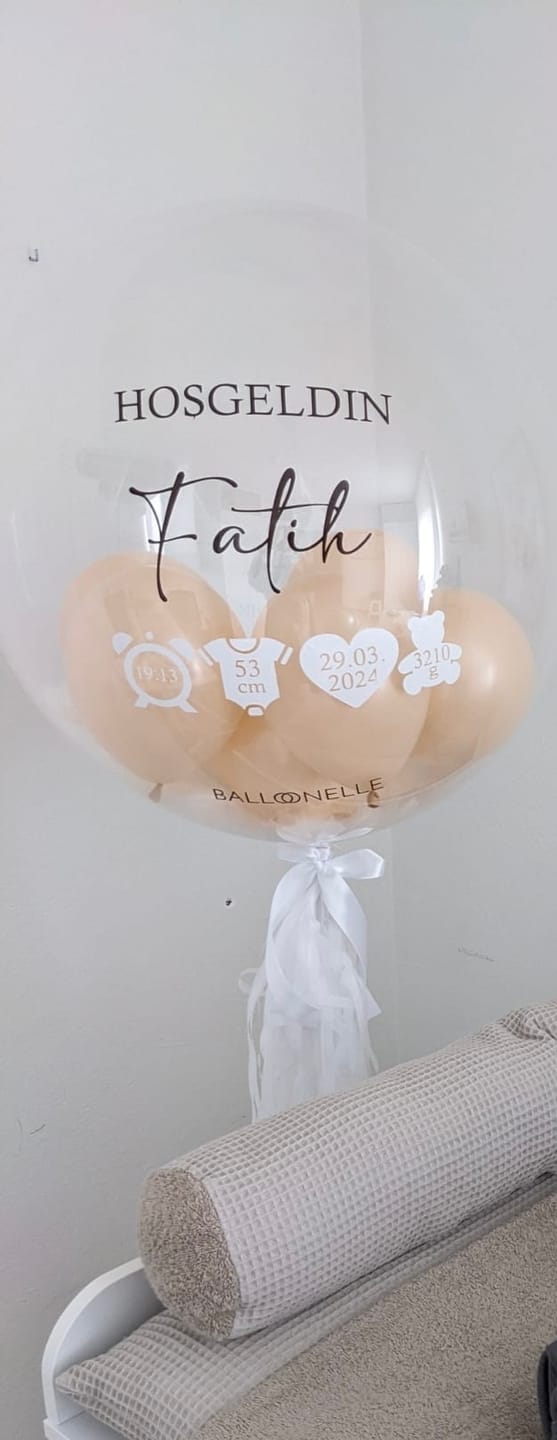 Customer photo review of Welcome to the World Nude Designer Ballon