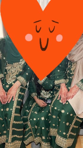 Customer photo review of HK257 Dahlia - Green Readymade Linen Suit