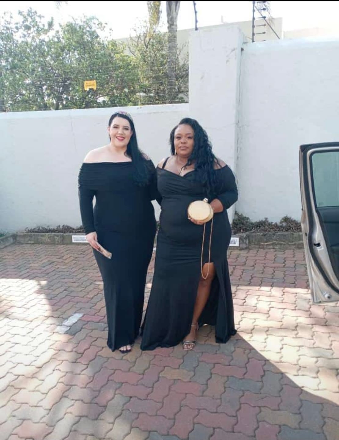 Customer photo review of Black  Bardot Sculpted Dress with Long Sleeves