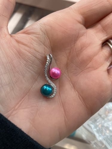 Customer photo review of DIY Mount Pendant - 925 Sterling Silver Buddying Branches
