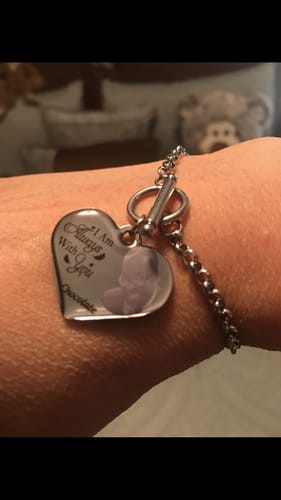 Customer photo review of Personalized Heart Bracelet I'm Always With You - Memorial Gift For Family, Friend
