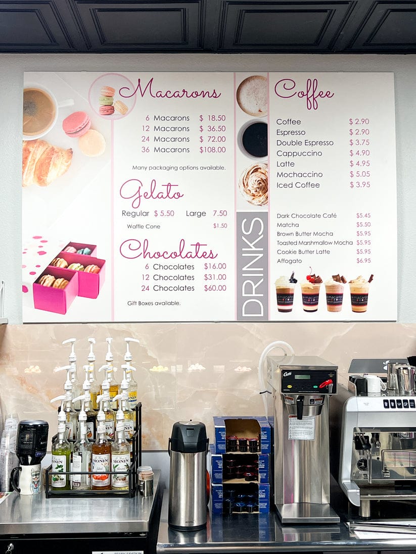 Customer photo review of Custom Menu Board Sign