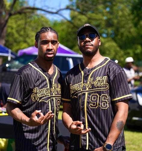 Customer photo review of Custom Black Old Gold Pinstripe Old Gold Authentic Baseball Jersey