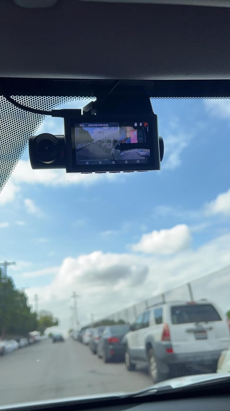 Customer photo review of i07 | 3 Channel 2.5K+1080P+1080P Dashboard Recorder Built-in GPS WiFi