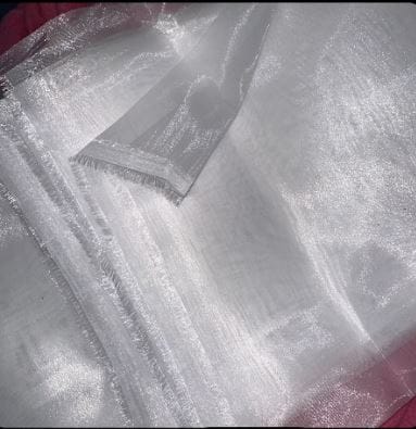 Customer photo review of White Crystal Organza