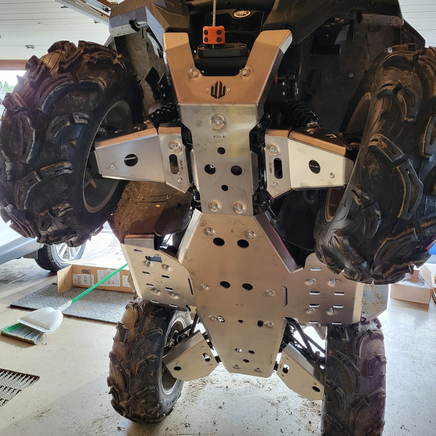 Customer photo review of Complete Aluminum Skid Plates for Yamaha Grizzly 550/700