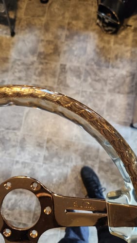 Customer photo review of 14" 350mm Gold Twister Steering Wheel
