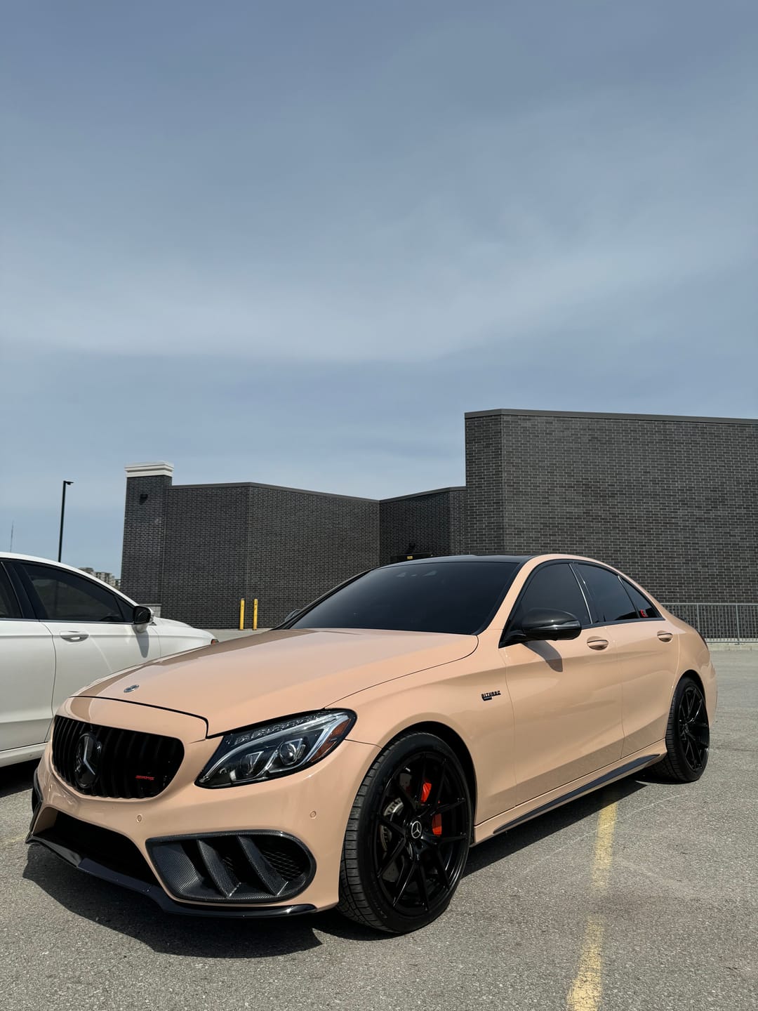 Customer photo review of High Glossy Concord Buff Vinyl Wrap
