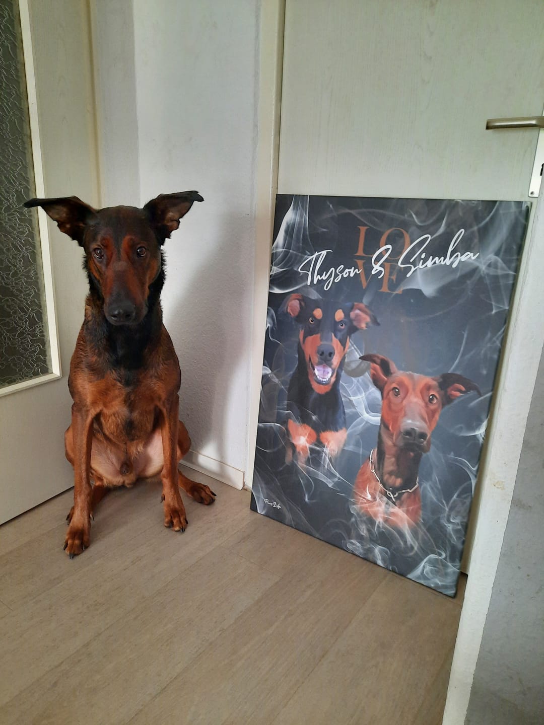 Customer photo review of Personalisiertes Portrait Poster und Leinwand - Rauch Stil