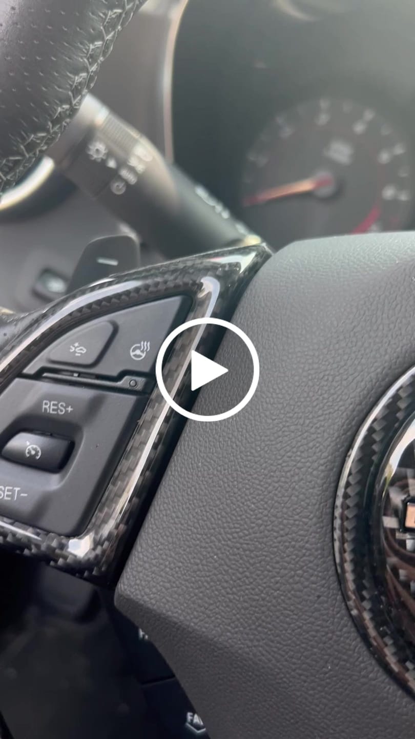 Customer video review of Camaro 2016-2024 Carbon Fiber Steering Wheel Airbag Center Overlay