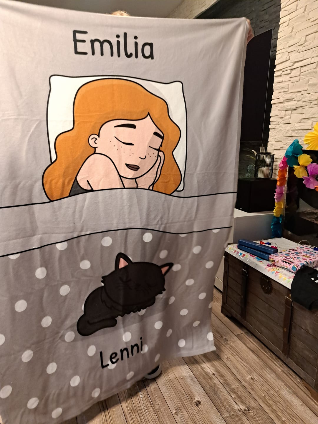 Customer photo review of Kuschelzeit mit Fellnasen Single - Individuelle Decke