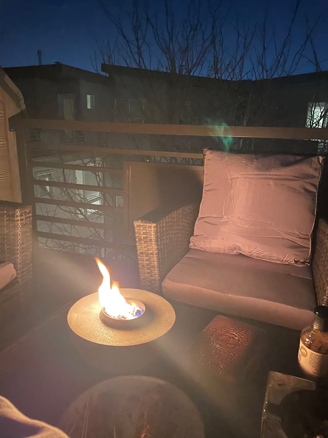 Customer photo review of Concrete Semi-Round Fire Pit