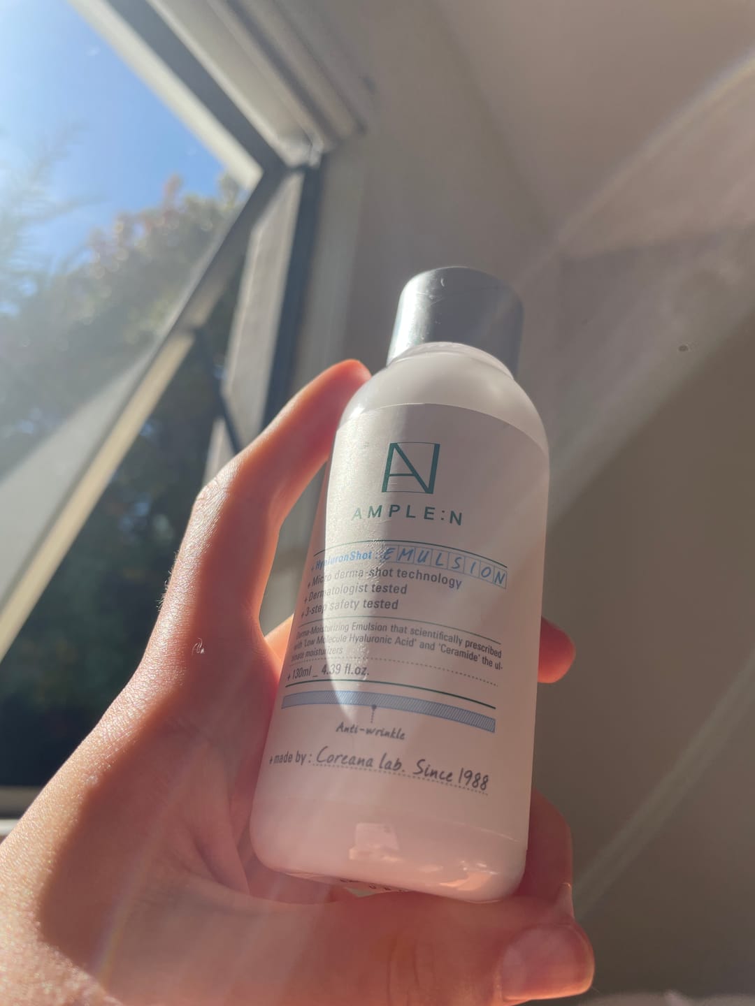 Customer photo review of Crema facial fluida hidratante Amplen Ácido Hialurónico 130ml