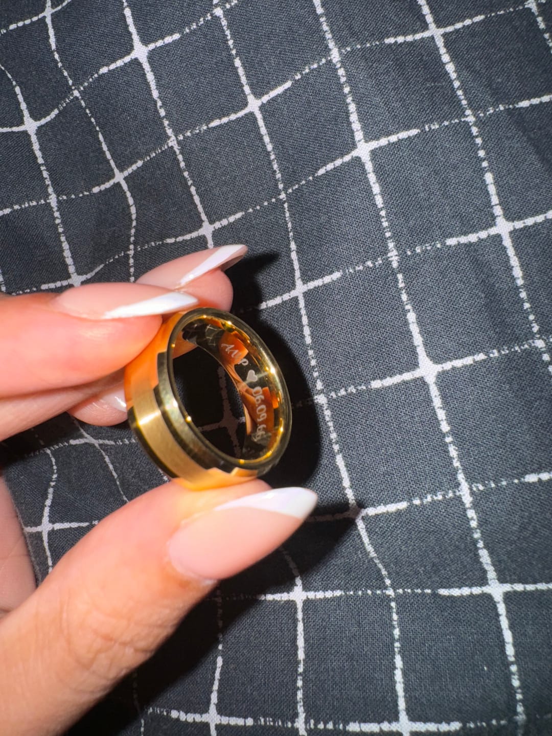 Customer photo review of Gold Brushed 8mm Wonder Ring