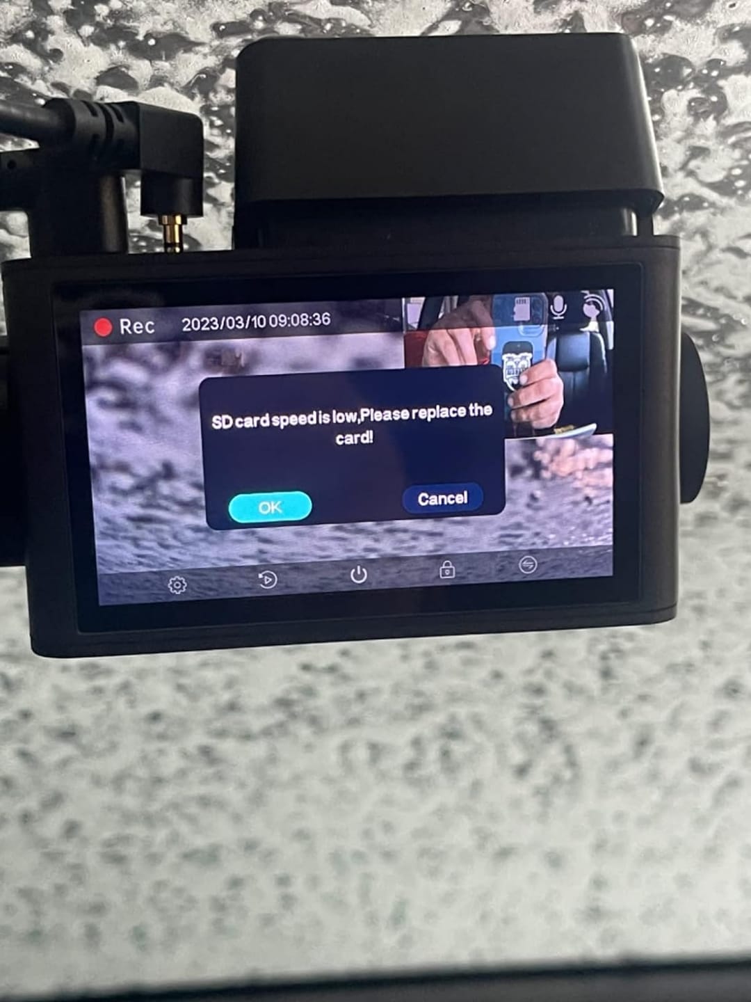 Customer photo review of i07 | 3 Channel 2.5K+1080P+1080P Dashboard Recorder Built-in GPS WiFi