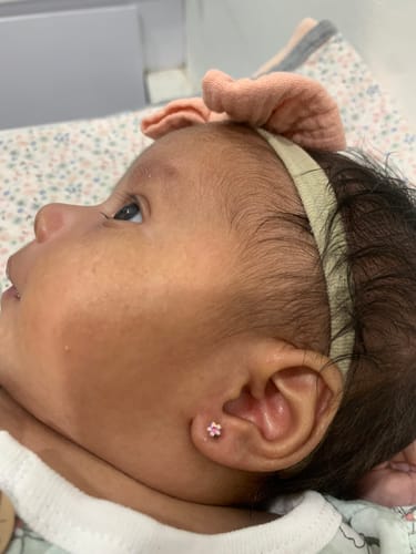 Customer photo review of Newborn Blossom AB White Rose - SS (Piercing)