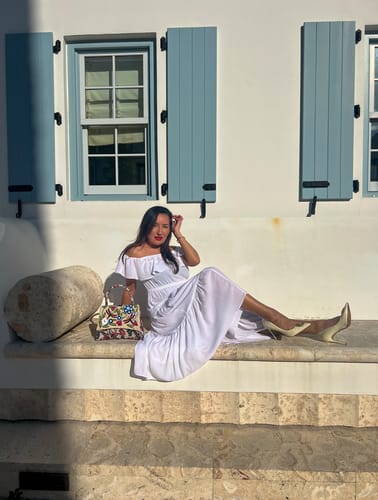 Customer photo review of Dragonfly Dreams Kashmiri Top Handle Bag