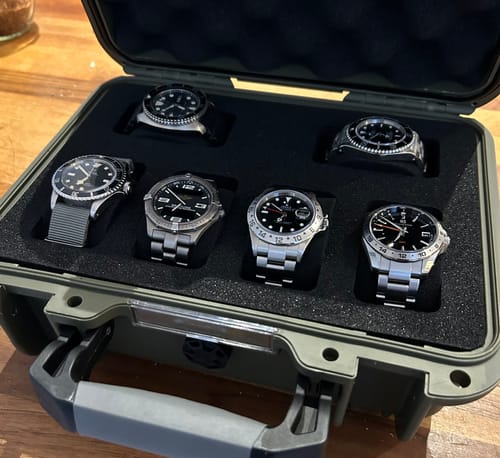 Customer photo review of 6 Watch Storage & Travel Case