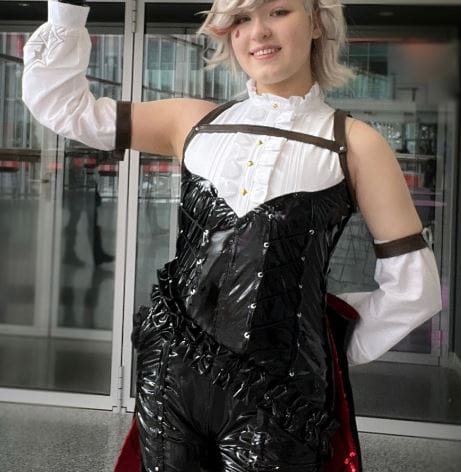 Customer photo review of Black Glossy Stretch Patent Leather/Latex