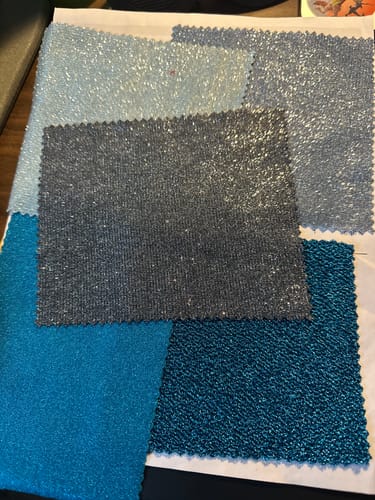 Customer photo review of Turquoise Glitter Lurex Jersey