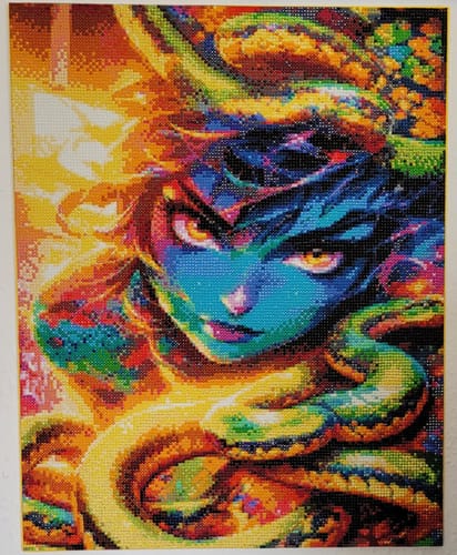 Customer photo review of 5D Diamond Painting AB Steine Schlangenbeschwörerin