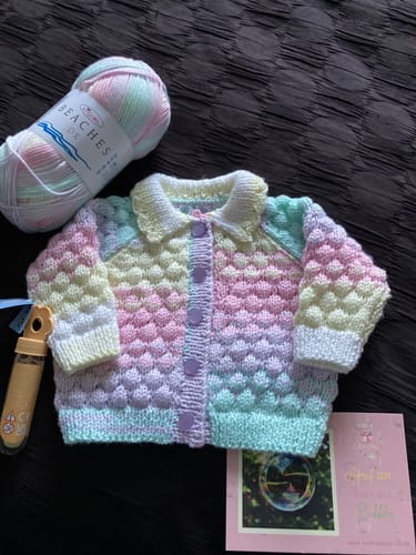 Customer photo review of Baby Mystery Knitting Box