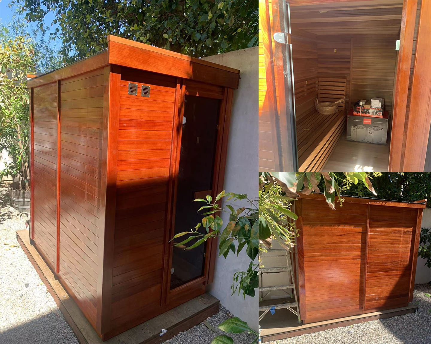 Customer photo review of SAUNASNET® Modern Outdoor Box Sauna Square 04
