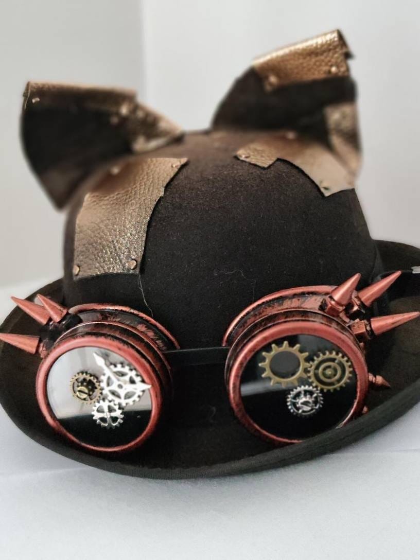 Customer photo review of Steampunk cat ears hat