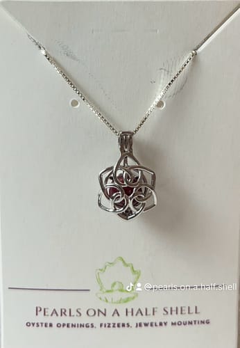 Customer photo review of Cage Pendant 925 Sterling Silver - Intertwining Heart Flower