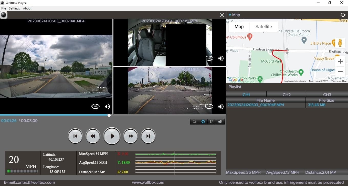 Customer photo review of i07 | 3 Channel 2.5K+1080P+1080P Dashboard Recorder Built-in GPS WiFi
