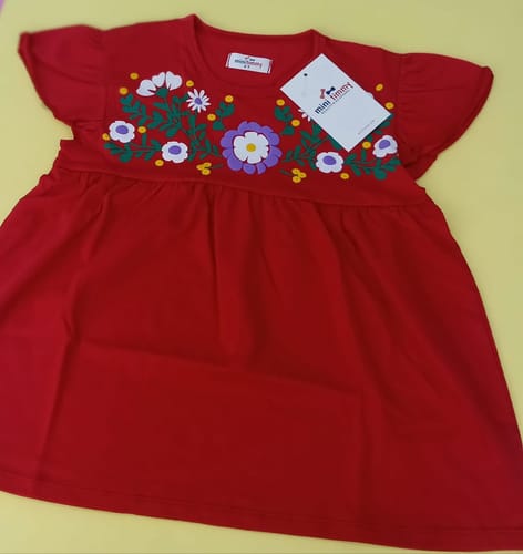 Customer photo review of Girls Printed Soft Cotton Cut & Sew Frock