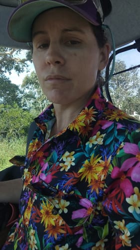 Customer photo review of Midnight Women’s Half Button Workshirt