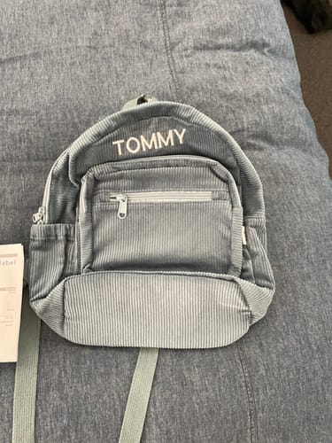Customer photo review of Corduroy Backpack - Blue