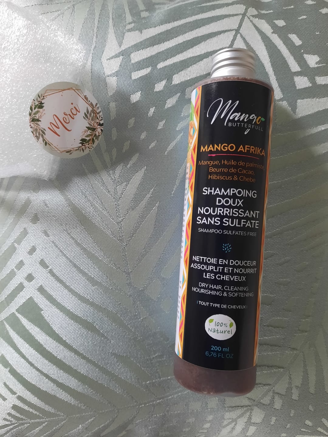 Customer photo review of Shampoing doux sans sulfates  MANGO AFRIKA