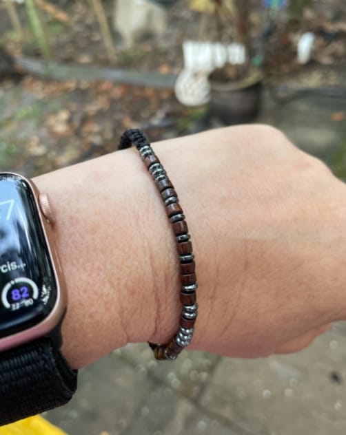 Customer photo review of To My Son & Grandson Morse Code Bracelet | 'I Love You' Hidden Message