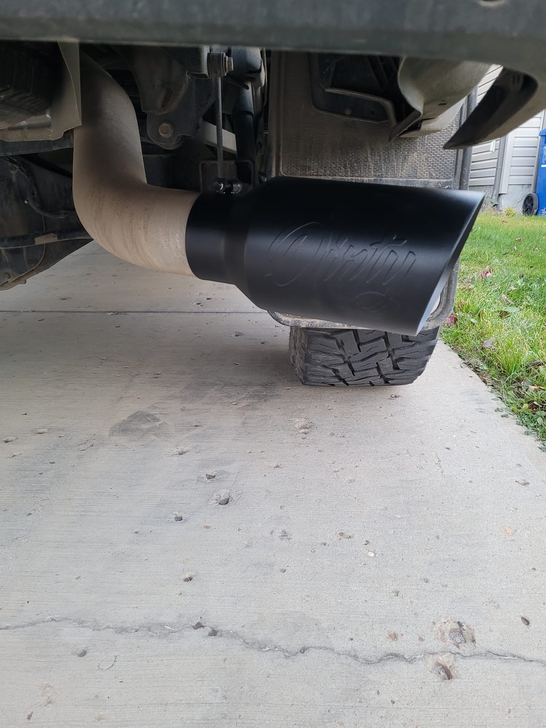 Customer photo review of Universal 4 to 6" Dirty Stainless Exhaust Tip (DDC-EXH-A055)