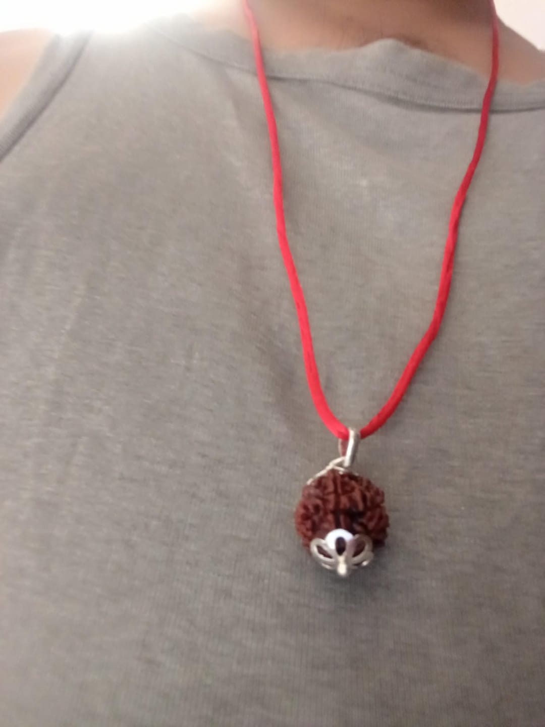 Customer photo review of 5 MUKHI CERTIFIED RUDRAKSHA NEPAL