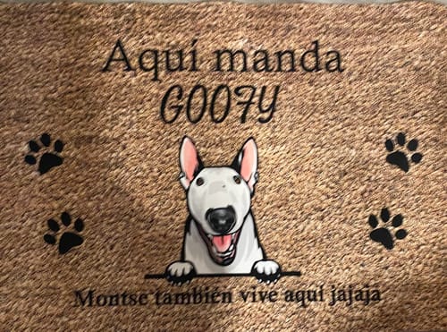 Customer photo review of Willkommen bei - Personalisierte Fußmatte Hund &  Katze (1-4 Haustiere)